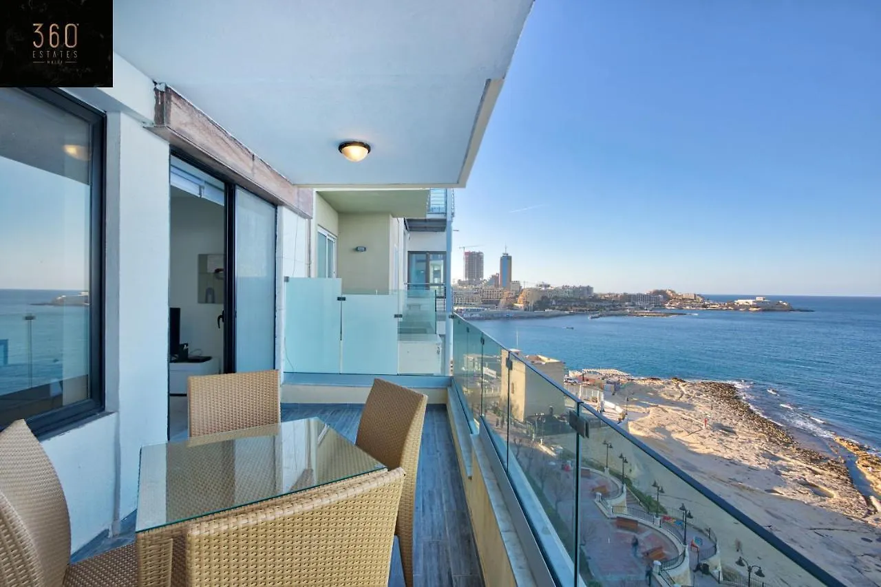 Unique Seafront 3Br, Sliema Beach - Ac & Wifi By 360 Estates