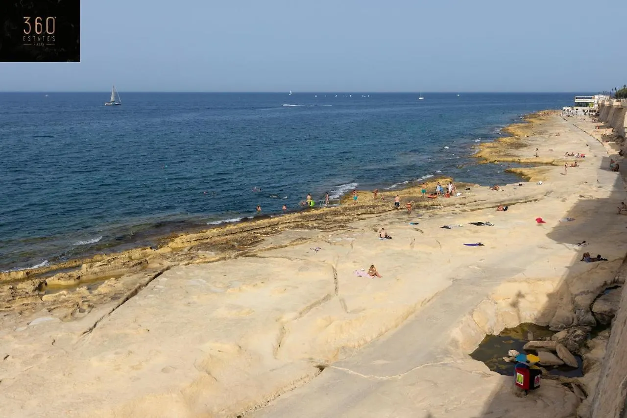 Unique Seafront 3Br, Sliema Beach - Ac & Wifi By 360 Estates