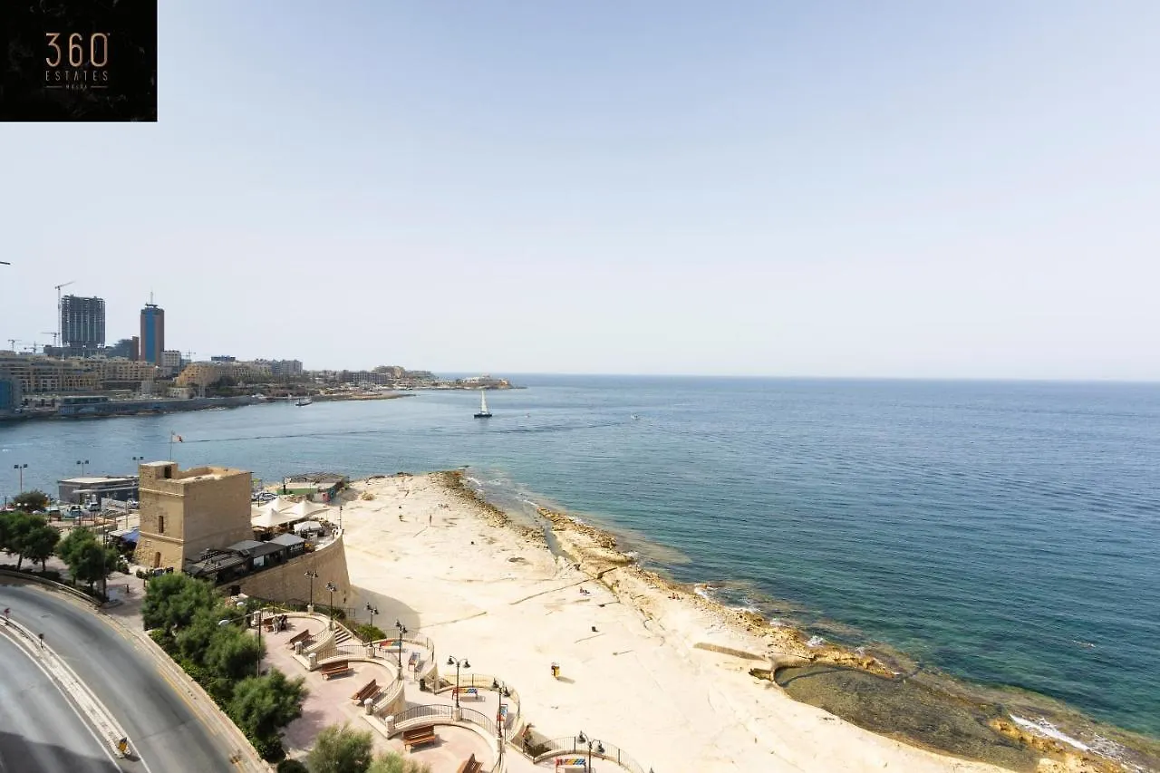 Unique Seafront 3Br, Sliema Beach - Ac & Wifi By 360 Estates 0*,  Malta
