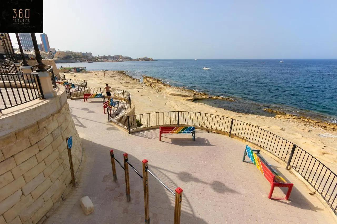 Apartment Unique Seafront 3Br, Sliema Beach - Ac & Wifi By 360 Estates Malta