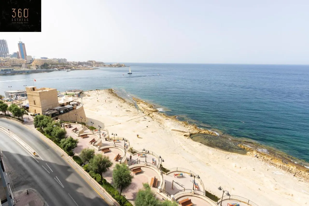 Unique Seafront 3Br, Sliema Beach - Ac & Wifi By 360 Estates 0*,
